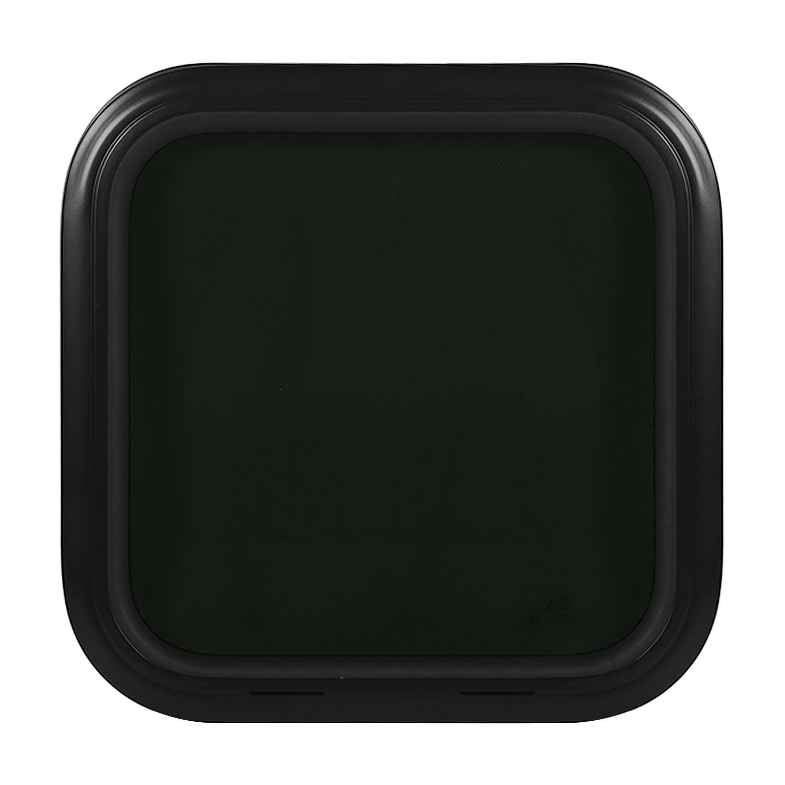 

450x450mm RV Fixed Window Rounded Transparent Black Glass Entrance Door Window with Frame for Camper Caravan for