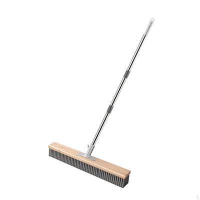Long-handled, Heavy-duty Stainless Steel Wire Brush for Patio, Garden, Pool, And Bathroom Floors.