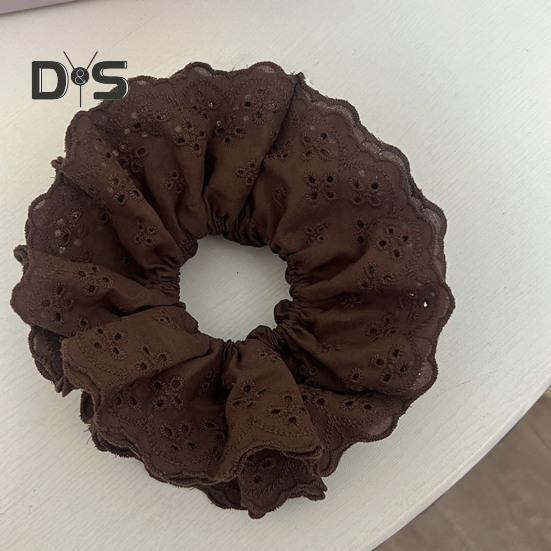 Damska Opaska do Włosów Czterowarstwowa Koronkowa Ozdoba Duża Opaska Jednolity Kolor Styl Francuski Gumka do Włosów Akcesoria do Włosów