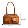 Women's Zipper Shoulder Bag Fashion Top Handle Bag Casual PU Leather Tote Handbag Multi Pocket Underarm Bag Vintage Shopping Bag