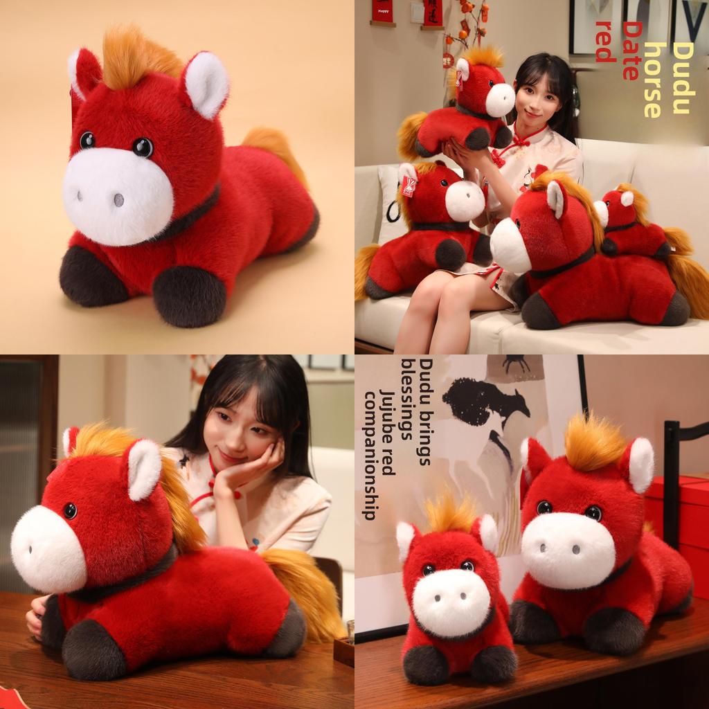 Chinese Zodiac Horse Plush Toy With Soft Polyester Filling For New Year Gifts And Celebrations