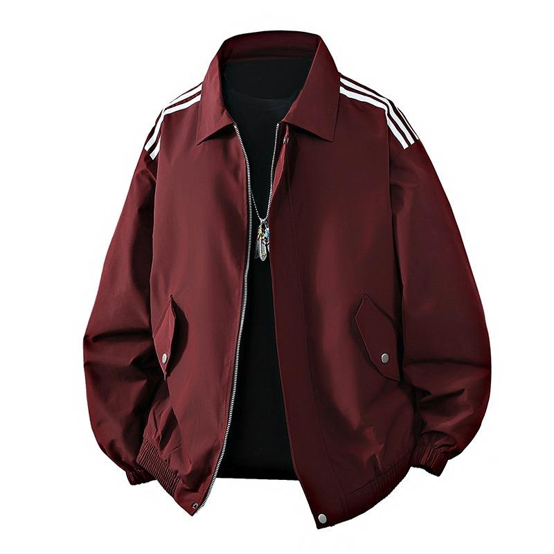 

New Jacket Men s Trendy Men s Casual Coat Lapel Jacket Closed Sleeve National Trendy Jacket Men s Young Mouth M бордовый