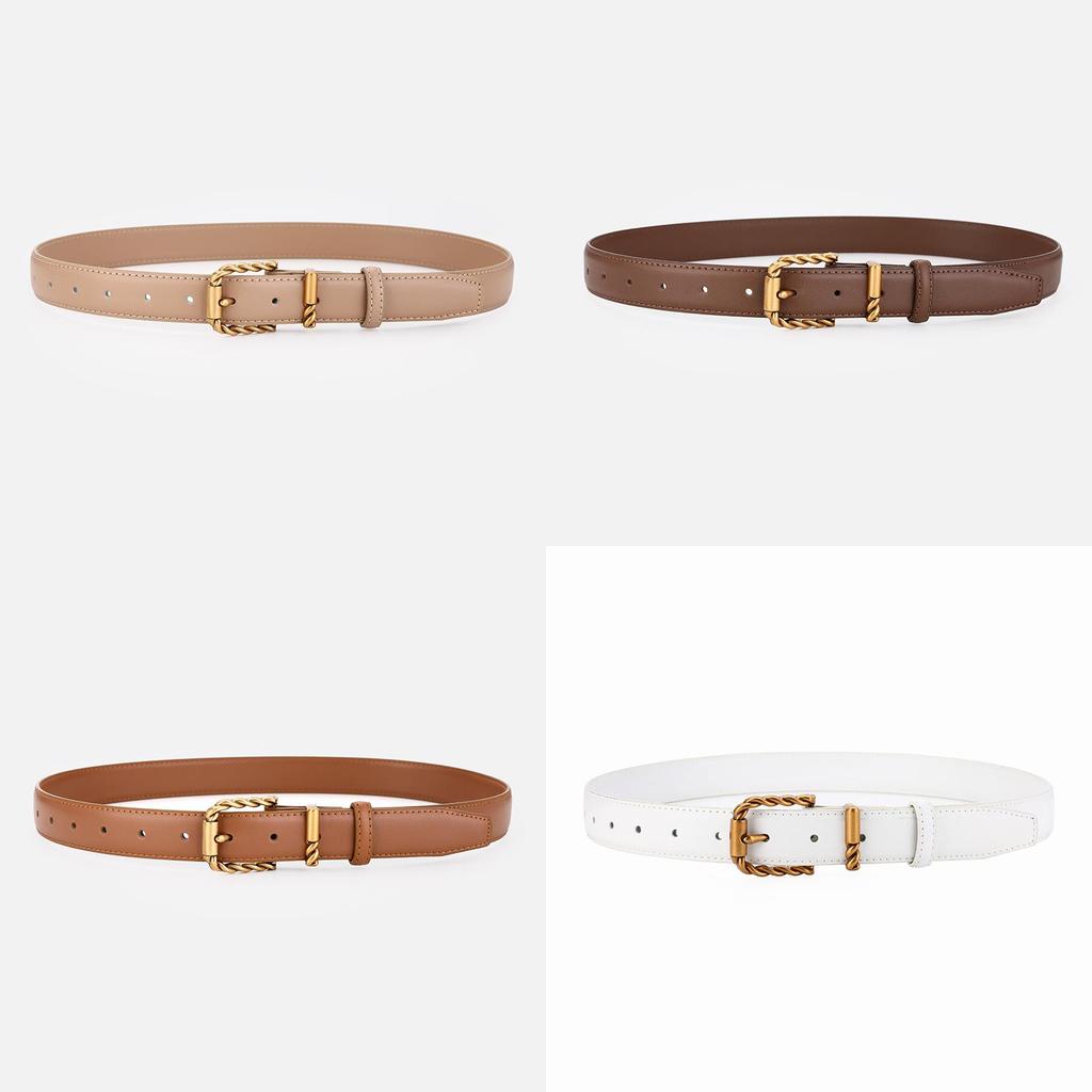 Womens Fashion Leather Belt With Alloy Pin Buckle For Jeans And Dress Attire