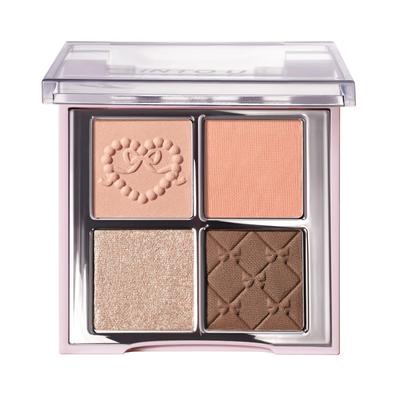 INTO U Eyeshadow Rotational Eyeshadow Palette, 4 Shades, Glossy, Glittery, Pearl, #SA01 Nutcracker