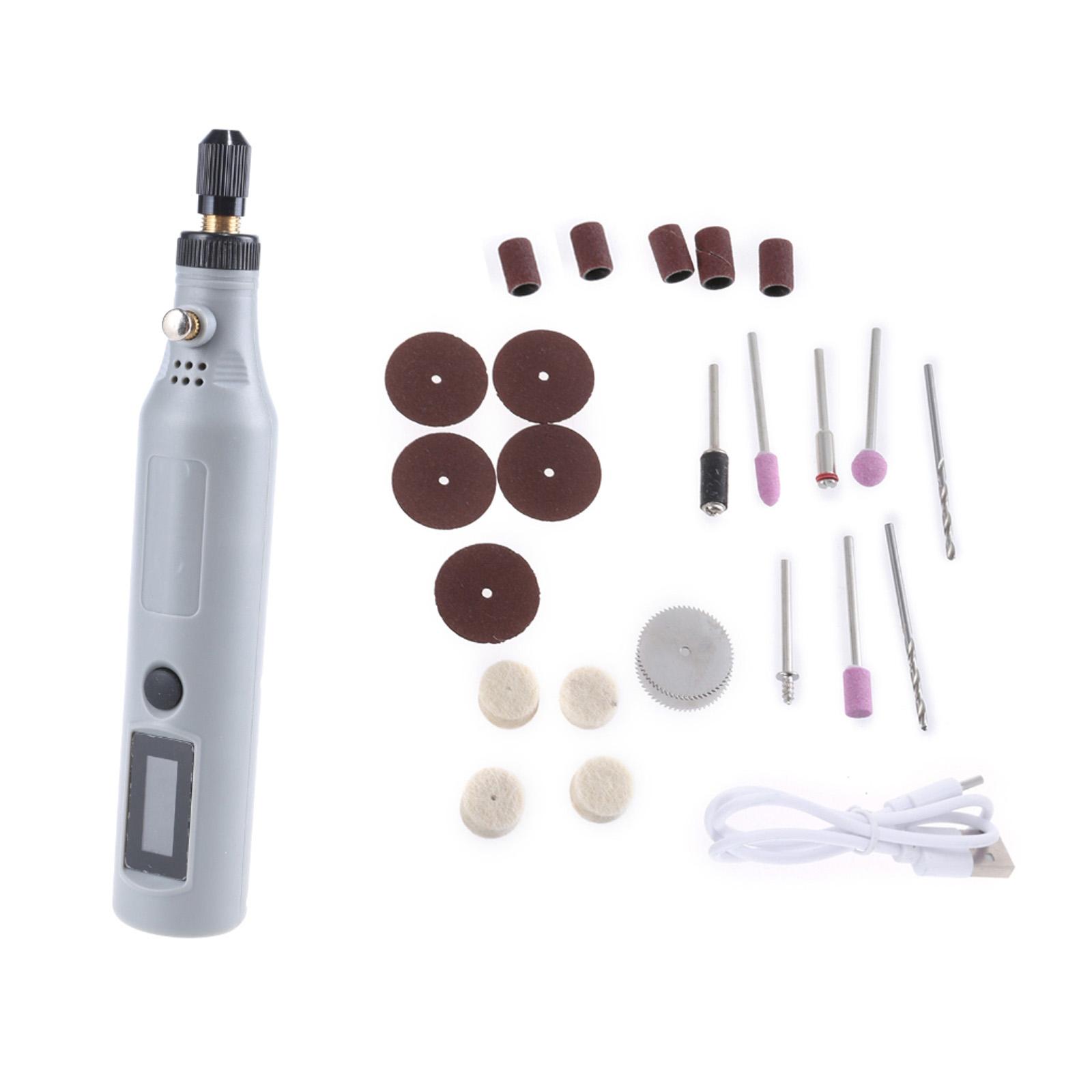 

Миниатюрный ручной шлифовальный станок с цифровым дисплеем, набор из 25 предметов для мастеров-любителей, точного изготовления ювелирных изделий и моделирования серый