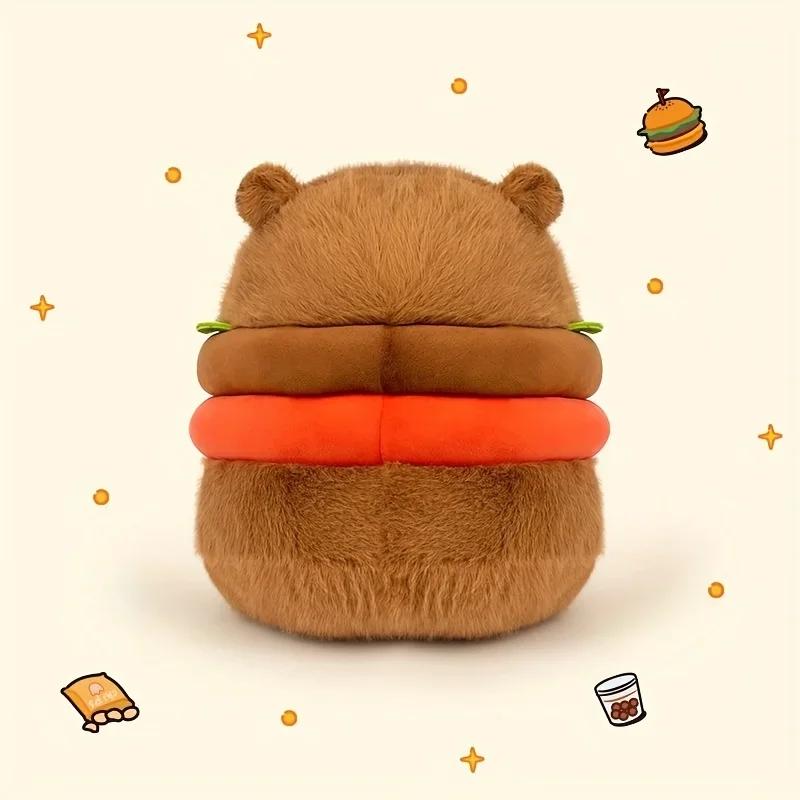 Capybara Plush Toy In The Shape Of A 20cm 7.87inch Hamburger, Capibara Plush Toy In The Shape Of A Hamburger, Best Holiday Gifts
