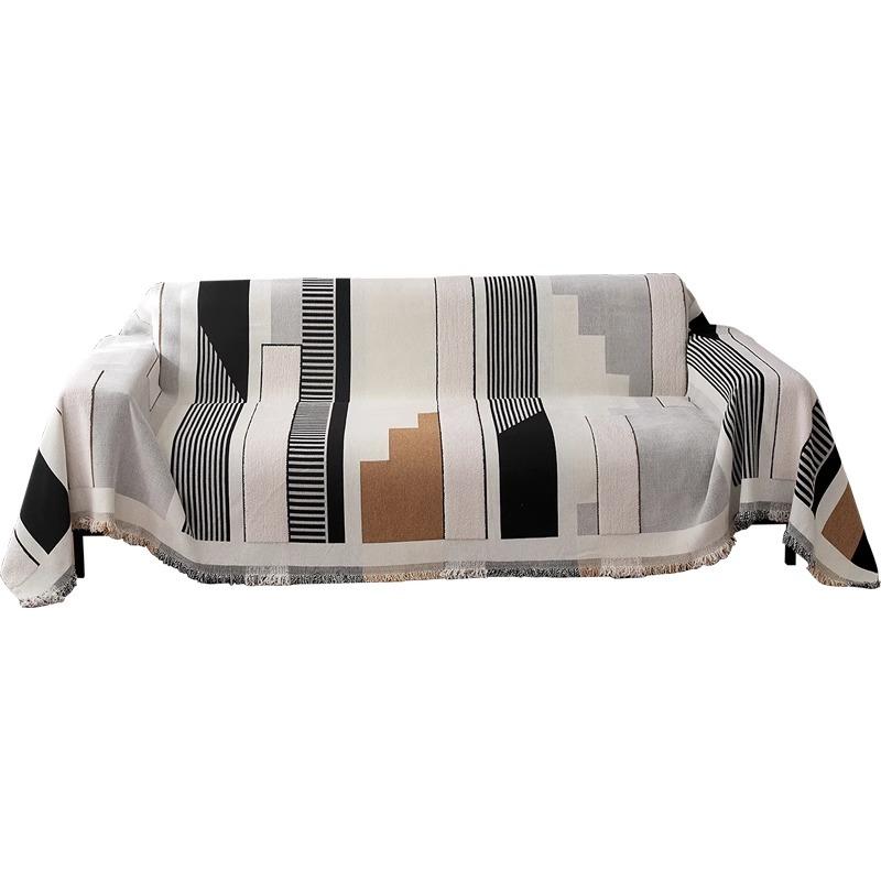 Sofa cover cloth towel four seasons universal non-slip all-inclusive light luxury geometric sofa cover one piece full cover sofa cushion