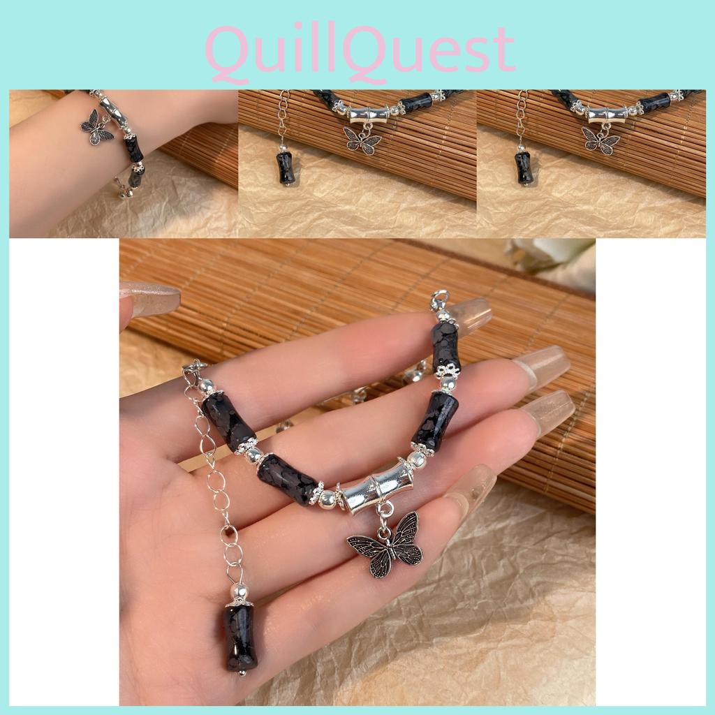 Fashion Spring 2024 Butterfly Bracelet For Women With Tassels Beads And