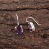 Amethyst Earrings, Gemstone 925 Sterling Silver Boho Jewelry , Handmade Earrings Amethyst Oval Earrings For Anniversary Gift