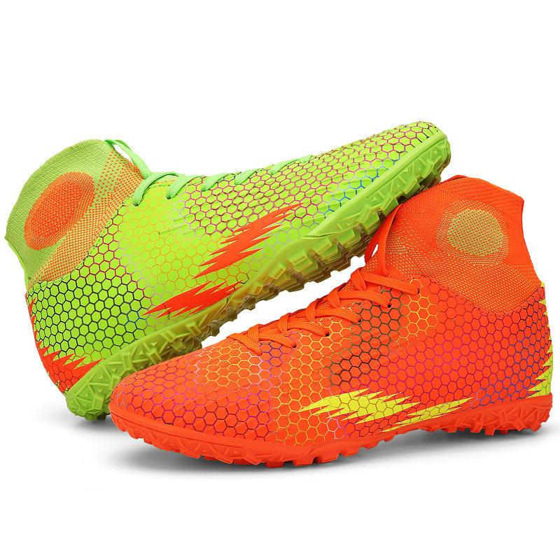 Soccer Sports Shoes Outdoor Football Boots Shoes A3 Rubber Men's and Women's Fashion High Ankle Casual PU 518-1