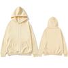 Felpa Unisex con Cappuccio e Zip Oversize Casual Pullover Leggera Misto Cotone Manica Lunga