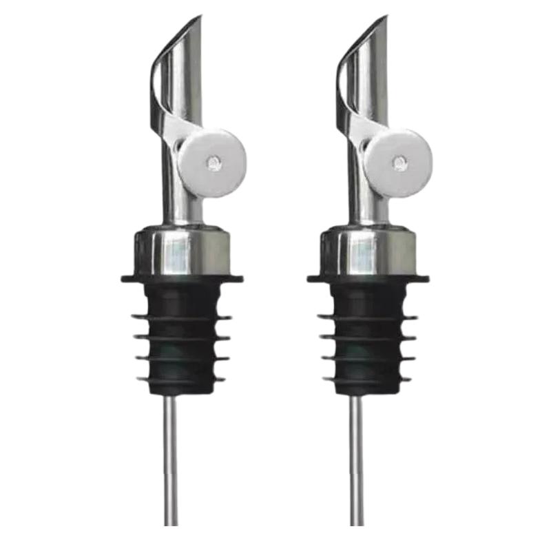 1PC Oil Bottle Stopper Cap DispenserStainless Steel Automatic Open Cap Pour Nozzle Sprayer Leak-Proof Wine Spout Kitchen Tool