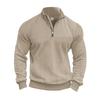 Men's Zipper Sweater Stand Up Collar Casual Knit Pullover