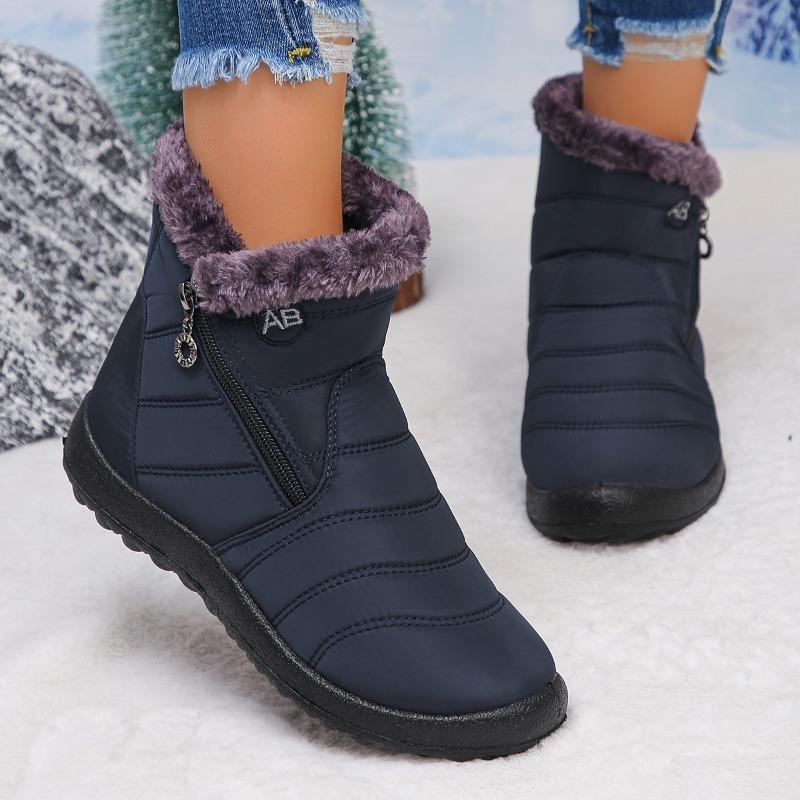 Fashion Women Snow Boots 2025 Comfortable Waterproof Women Shoes Retro Luxury Zipper Shoes Woman Winter Soft Boots Women