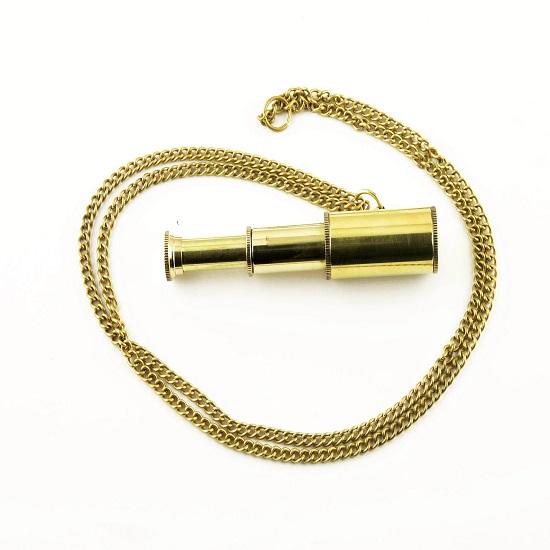 

Brass Telescope necklaces Extended Nautical SeaStyle