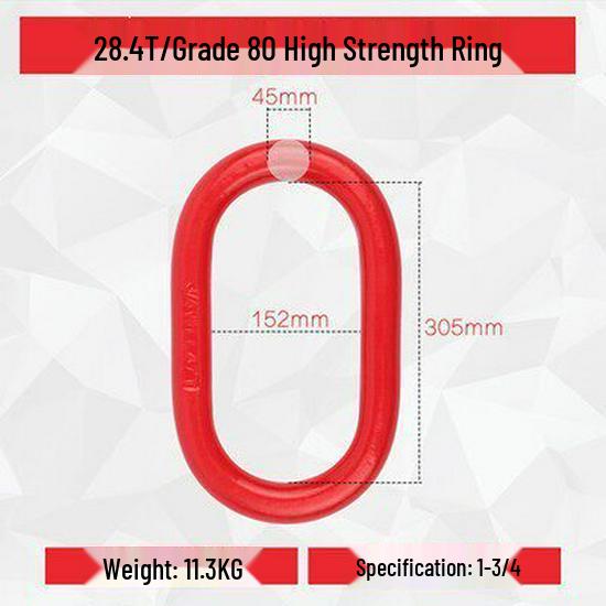 Heavy Duty Lifting Chain Connector with Eye Ring and Snap Hook