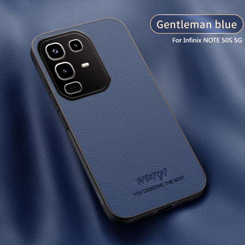 Leather Case for Infinix Note 50s 5G Car Magnetic Holder Wireless Charging Silicone Hard Phone Cover InfinixNote50s X6870 Shell