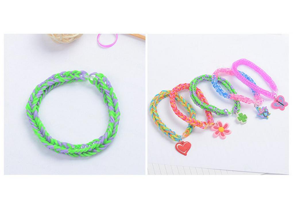 Rainbow Rubber Band Weaving Kit - DIY Educational Toy for Kids