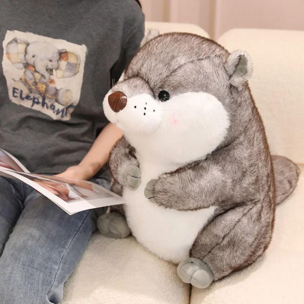 Chubby Face Plush Otter Dolls PP Cotton Animals Stuffed Toys Cute Otter Plush Toys  Christmas