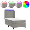 VidaXL Sommier à Lattes de Lit avec Matelas et LED, Lit Rembourré, Lit Simple, Lit Adulte de Chambre à Coucher Intérieur, 3139589