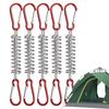 Camping Tent Spring Buckle Set, Tent Spring Porch Swing Spring Buckle, Heavy-Duty Wire Frame Accessory Sunshade Tensioner