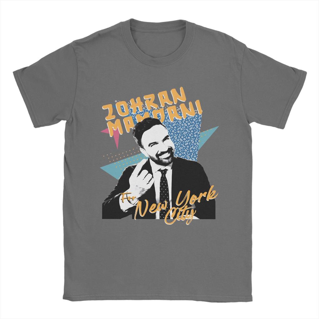 Zohran Mamdani T-Shirts Men Humor Pure Cotton Tee Shirt Crewneck Short Sleeve T Shirts Original Clothing