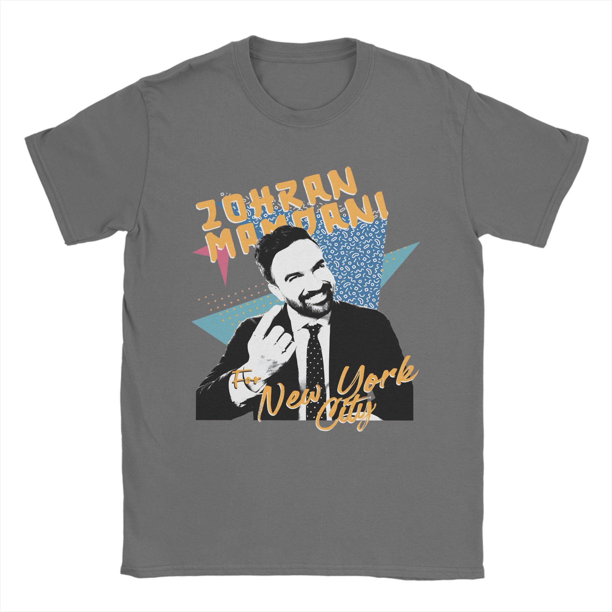 

Zohran Mamdani T-Shirts Men Humor Pure Cotton Tee Shirt Crewneck Short Sleeve T Shirts Original Clothing S
