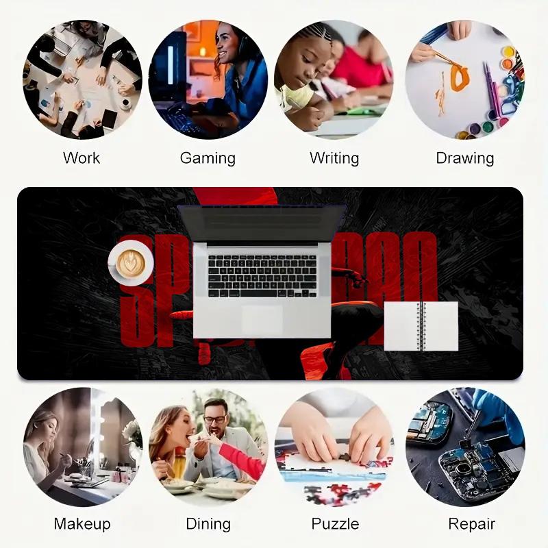 Spiderman Xl Gaming Mouse Pad Nonslip Rubber Base Stitched Edge Waterproof Desk Mat For Pc Laptop Gamer Office Computer Accessories C929911