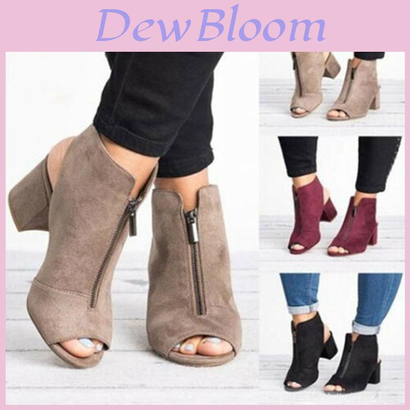 Stylish Womens Block High Heels Sandals Peep Toe Chunky Ankle Strap Boots Shoes For Every Occasion