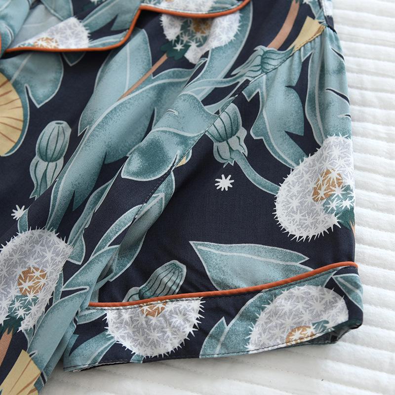 Women's Summer Short Sleeve Pajama Set - Loose Fit, Plus Size, Two-Piece with Shorts