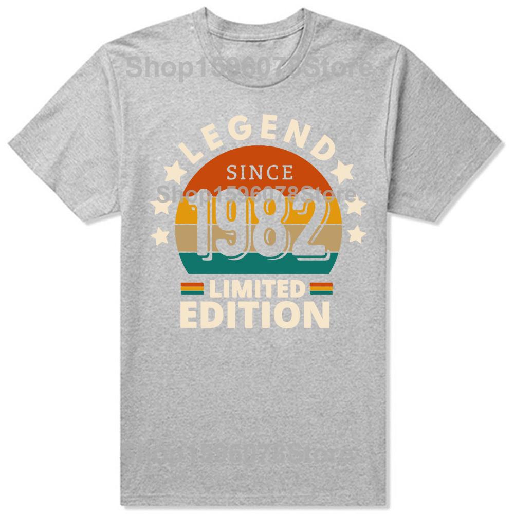 Legend 1982 Vintage Limited Edition Tshirt Cotton Graphic T-Shirt Cotton Euro Size O-Neck Daily Casual Oversized Unisex Tees
