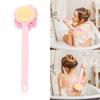 Long Handle Bath Shower Ball Brush Mesh Sponge Body Brush with Hang Hole