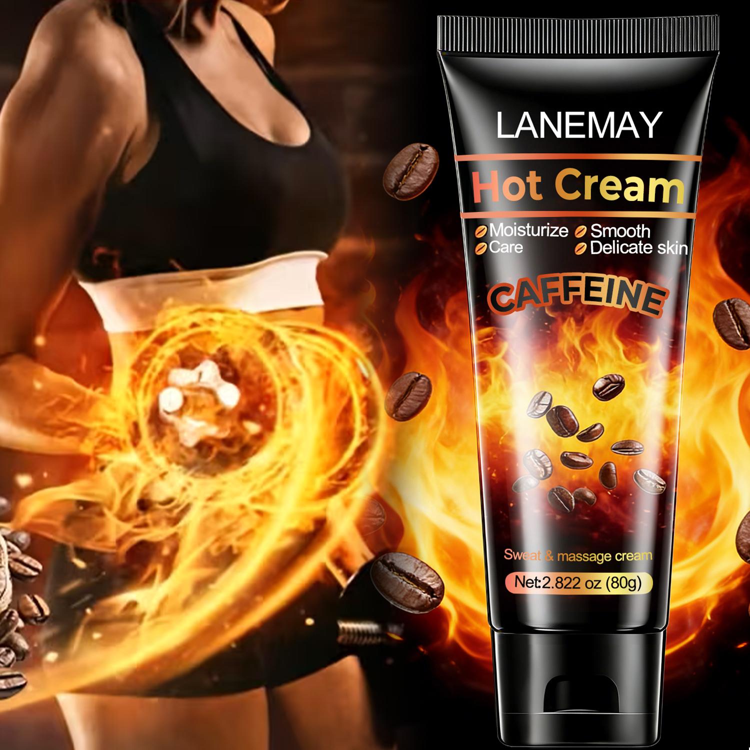 Caffeine Hot Cream-Improve The Condition Of Abdominal Skin And Peomote Local Circulation-Suitable For All Skin Types, 80g