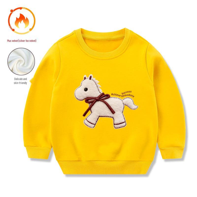 New Year Festive Fleece Pullover One-Piece for Small/Medium Kids: Warm Winter Inner Wear, Skin-Friendly, In Stock