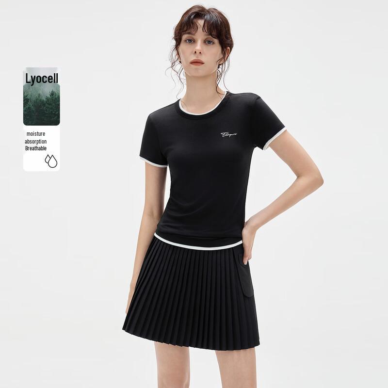 ELLE Women s Color Block Tencel T-shirt XL