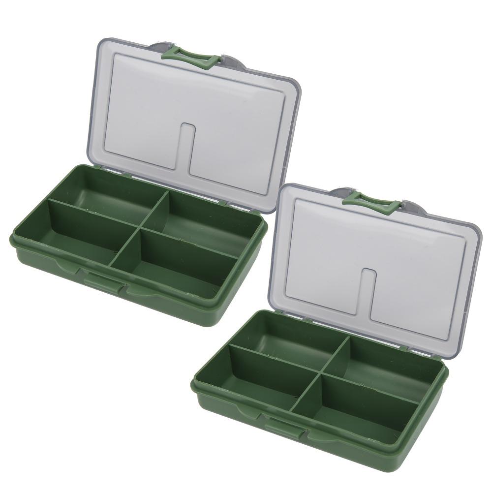 2PCS PP Fishing Tackle Box Mini Fishing Lure Box Durable Bait Storage Box  Carp Fishing