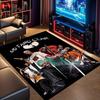 Wu‑Tang Clan Hip Hop Band Character Print Area Rug Non‑Slip Rectangular Floor Mat Music Fan Decor Rug for Bedroom Living Room