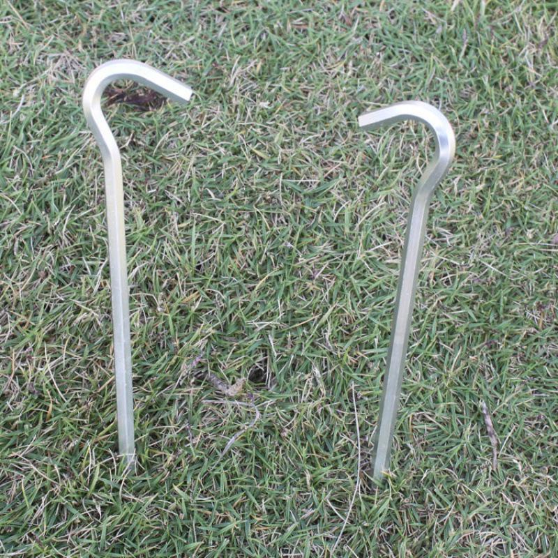 Tent Ground Pegs: Hexagonal & 7-Shaped Aluminum Stakes for Camping and Canopy Accessories