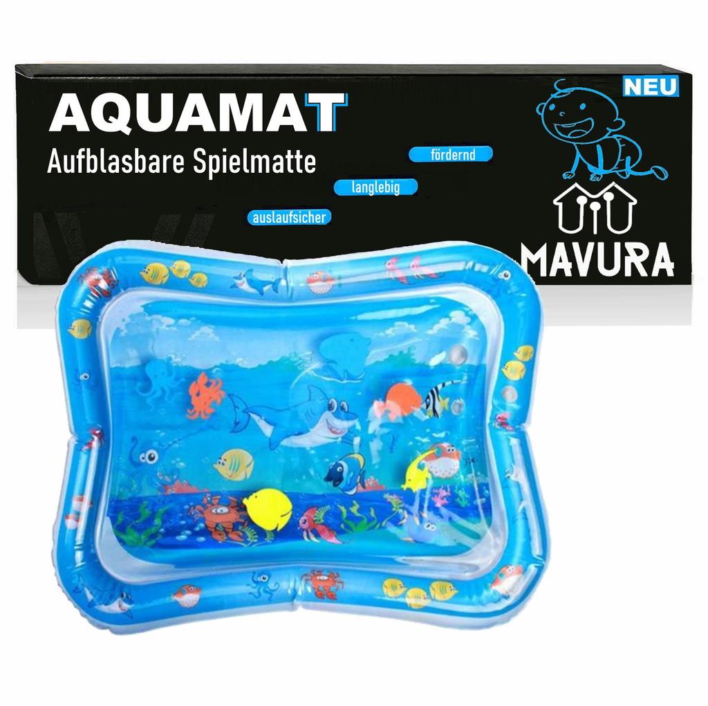 AQUAMAT Water Play Mat Inflatable Baby XXL Water Mat with Water Animals