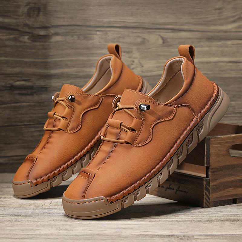 38-46 Handmade Split Leather Boots Men Shoes Comfortable Ankle Boots For Men Casual Shoes Large Size Tooling Shoes