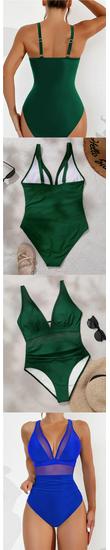 2025 European & American Backless Mesh Bikini Swimsuit