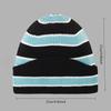 Autumn and Winter Patchwork Striped Keep Warm Knitted Hat Men Women Fashion Color Block Versatile Irregular Knitted Mao Line Hat