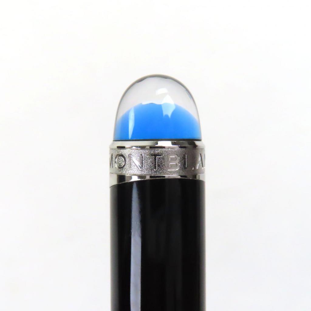 Excellent MONTBLANC Ballpoint Pen Starwalker Black Silver Precious Resin Mens Used