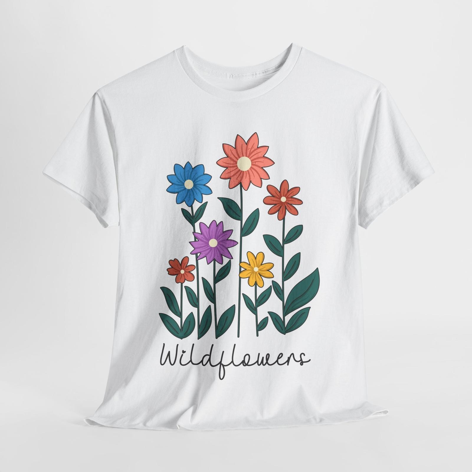 Рубашка «Полевые цветы» | Футболка для любителей природы | Футболка «Весеннее цветение, свежий воздух» XL