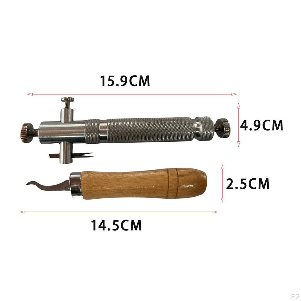 2 Piece Violin Cleaning Tool Wood Project Luthier Tools Set Portable Inlay for