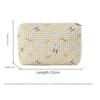 Portable Corduroy Quilted Makeup Bag Large Capacity Multi-Purpose Cosmetic Organizer Coin Purse