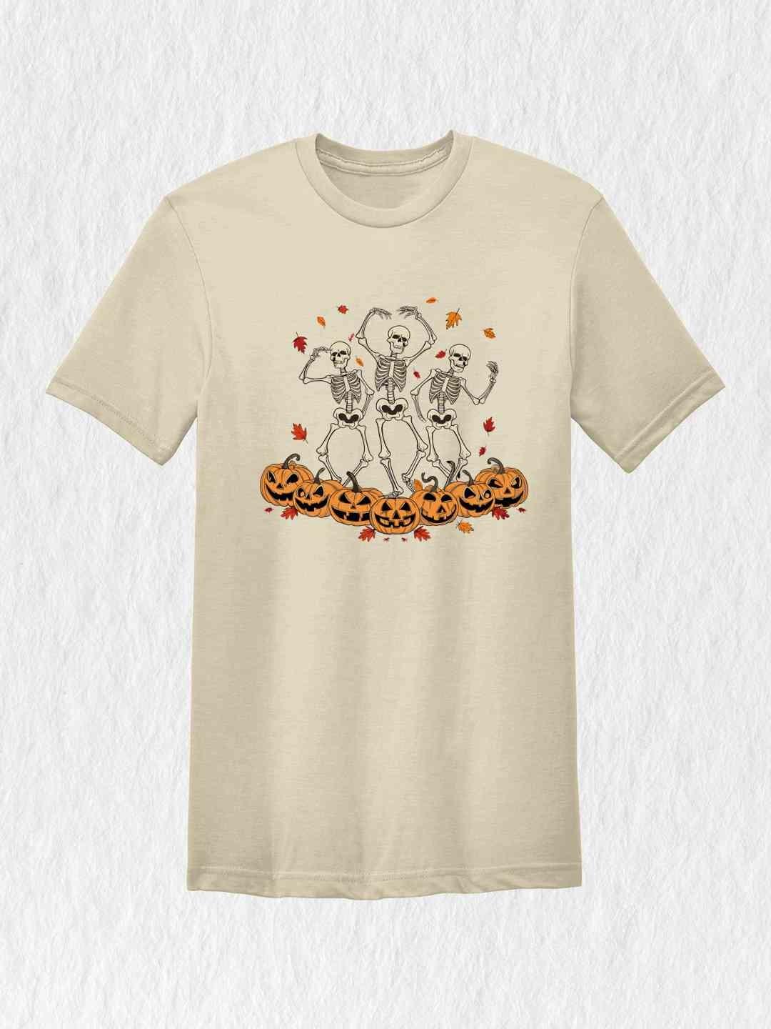 Dancing Skeleton Shirt, Pumpkin Shirt, Pumpkin Skeleton Shirt, Fall Shirt, Hallo S