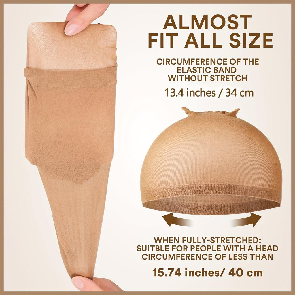 HD Wig Cap Set - 4pcs Elastic, Breathable, Invisible Caps for Professional Wig Wear