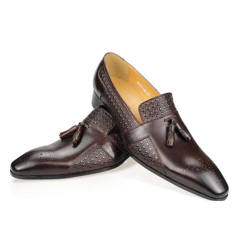 Fashion New Leather Casual Shoes Mens Summer One-Step Loafers Dress Wedding Leather Luxury Groom Wedding Men Italian Style Oxford Shoes