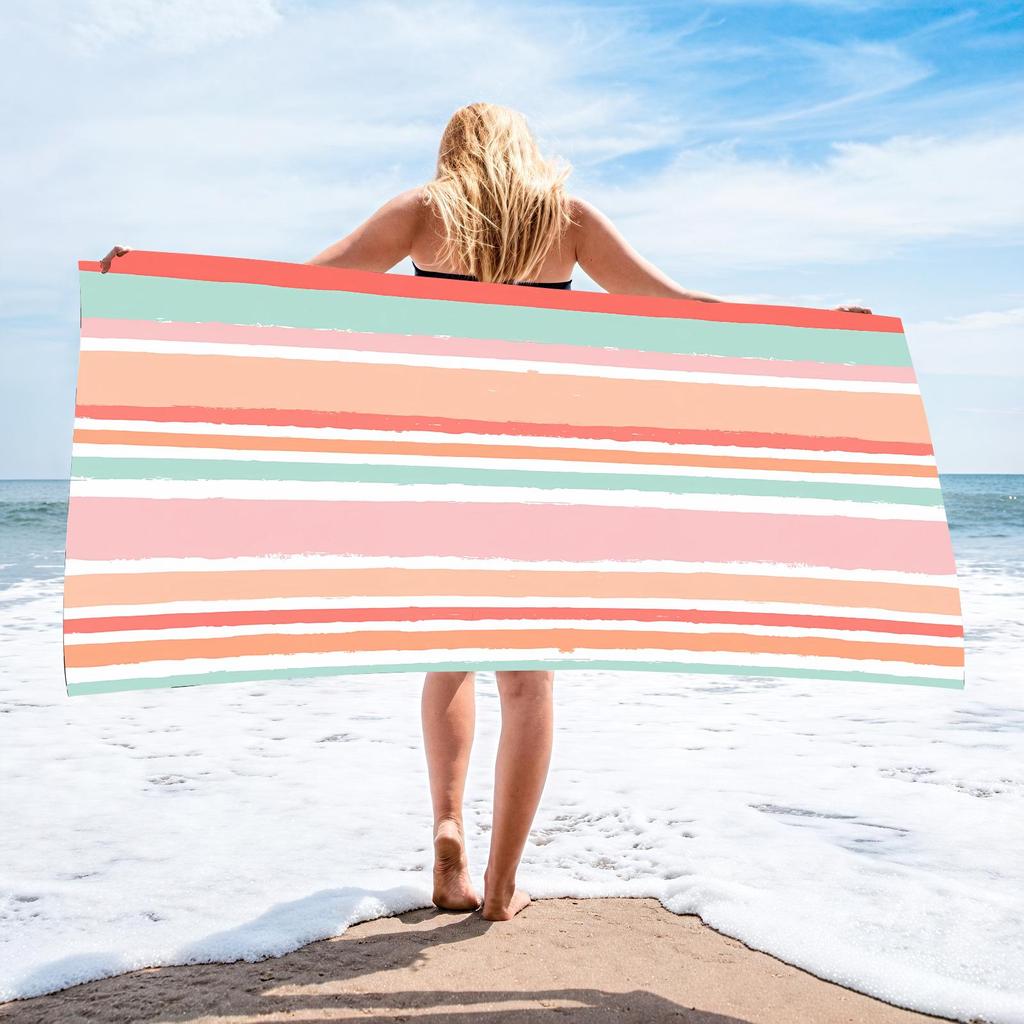 70x140 Microfiber Custom Printed Beach Towel - Absorbent & In Stock